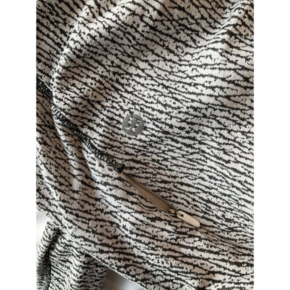 Lululemon Squad Goals Hoodie Sheer Luon Pebble Jacquard White Black 6 - Picture 7 of 8